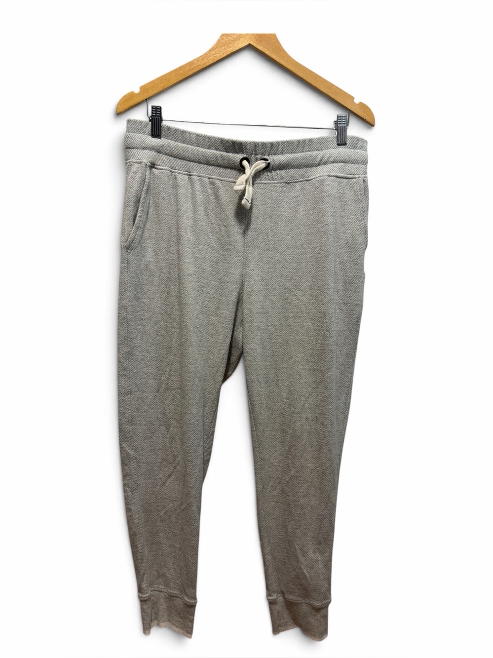 Faherty Grey Drawstring Jogger Pants Athleisure Ultra Soft Size Large
